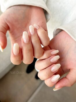 ネイル ドゥ 岡山駅前店(Nail Doux)/シアーホワイトネイル