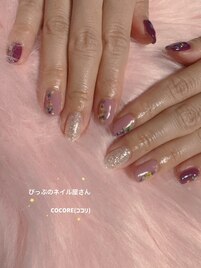 フラワー埋め込みデザイン