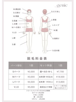 ジェニック(_genic)/オリジナル脱毛