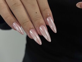ピンクミラーネイル