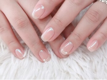 エーケーイチサンネイル(Ak.13.Nail)の写真/[シンプルデザインコース多数ご用意◎]肌馴染み抜群なナチュラルカラーに上品アートをプラスで垢抜け感UP◆