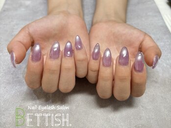 ネイルアイラッシュサロン ベティッシュ 桜木町店(Nail Eyelash Salon BETTISH)/マグネットネイル+長さ出し
