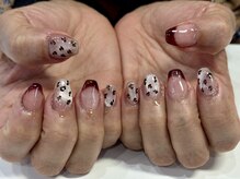 salon PLEDGE ebinomaru nail&eye【サロン プレッジ】/フレンチ　豹柄