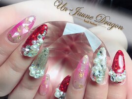 ロング☆グリッターネイル