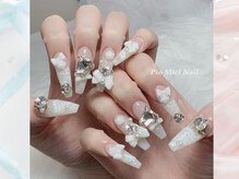 ピオミエルネイル 新宿(pio miel nail)/ロイヤルホワイトビジューネイル