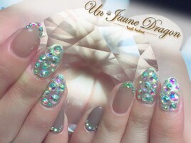 ブラウン☆オーロラネイル