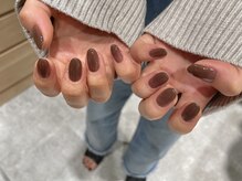 ネイル アヴァンス あべのルシアス店(Nail AVANCE.)/ブラウンワンカラー