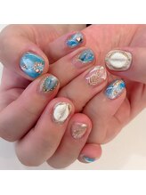 グラマラス アンジェアイ 荻窪店(glamourous ange eye)/大理石ネイル