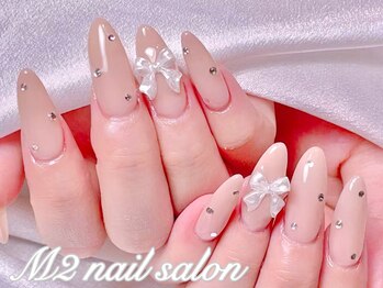 エムズ ネイルサロン(M2)/シンプルリボンネイル