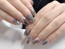 ミラーニュアンスブルーネイル
