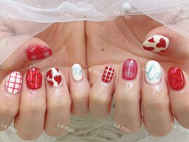 バレンタインネイル