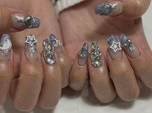 アイネイルズ 渋谷店(I nails)/【Sumika.t】ブルーラメグラ