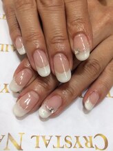 クリスタルネイル ゆめタウン博多店(CRYSTAL NAIL)/ホワイトフレンチネイル