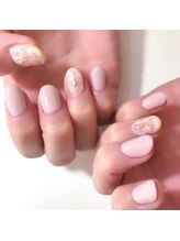 ストーリーアイラッシュアンドネイル(Story)/白タイダイ柄ネイル☆