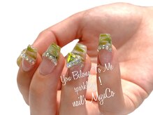 ネイルズミューコ(nail's MyuCo)/マーブルビジューネイル