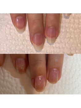 ウェルズユキ(well's yuki)/ジェルを辞めて自爪で縦長の爪に