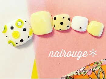 ネイル―ジュ 札幌大通店(nairouge*)/レモン&キウイドット♪