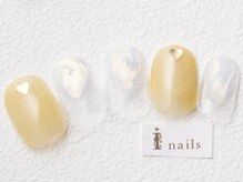アイネイルズ 恵比寿店(I nails)/うるうるミルキーミラー8500円
