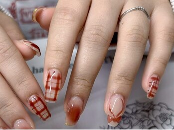 エンシンサロン(Enshin Salon)/リボンチェックネイル