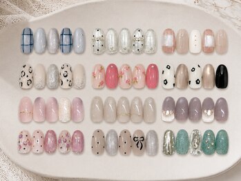 ルオントネイルトウキョウ 柏モディ店(Luonto nail TOKYO)の写真/毎月変わる定額デザインはフォトギャラをチェック*可愛さの中にも上品さを忘れないオリジナルデザインを。