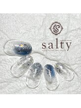 ネイルアンドアイラッシュサロン ソルティ 寺田町(salty)/塗りかけネイル