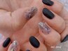 【人気No.1】《hand》ワンカラー＋ジェルアート4本　※持ち込みデザインOK