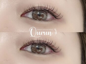 クルン 大阪 御幣島(Qurun)の写真/Wフラットラッシュでまつげの負担を少なく◎自然なデザインからボリュームたっぷりのデザインまでお任せ☆
