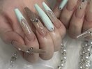 パステル水色ネイル