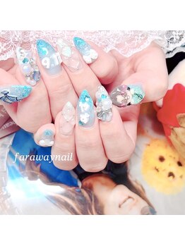 ファラウェイネイル(Faraway nail)/ブルーな推し活ネイル☆