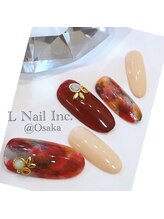エルネイルインク(L Nail Inc.)/技ありボルドーネイル♪