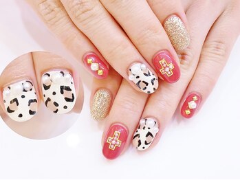 ネイルコレクション ピンク(Nail Collection Pink)/ジェル定額￥8990★レオパード