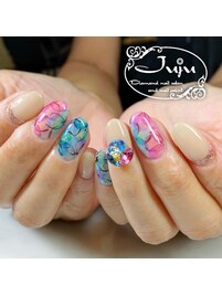 夏ネイル　パレオネイル