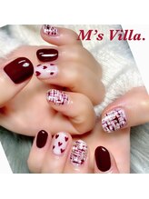 エムズヴィラ(M's Villa.)/２０代に大人気♪ツイードネイル