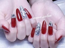 モナサロン(Mona salon)/ガラスフレンチ埋め尽くしネイル