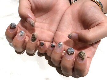 アース コアフュールボーテ 新潟中野山店 (EARTH Coiffure beaute')/ボタニカルネイル　￥7980