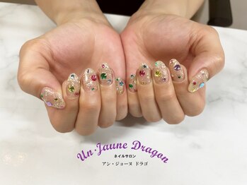 アン ジョーヌドラゴ/【自爪ネイル】カラフルストーン