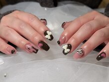 ア―ジュポシェフリル 下大利店(age poche Frill)/バレンタインネイル