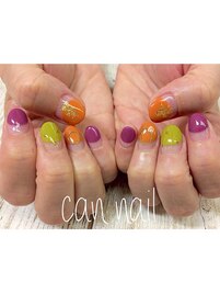 カラフルフレンチネイル