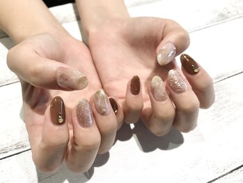 アース コアフュールボーテ 新潟中野山店 (EARTH Coiffure beaute')/大理石ネイル