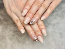 ネイル アイラッシュ 彩 熊谷店/ラメグラ×ビジューネイル