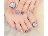 【フットジェルネイル¥6600】魅せたくなる素足☆オフケア＆水素水バス付き◎