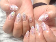 アンジュ(Ange)/春ネイル/桜ネイル/オーロラ