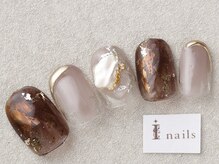 アイネイルズ 三宮店(I nails)/先端ぷっくりミラー￥8000
