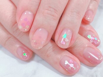 カノンネイル(canon.nail)/キラキラハートネイル