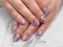 ネイルアトリエルカ(nail atelier LUCA)/M-267 大人可愛い紫陽花ネイル