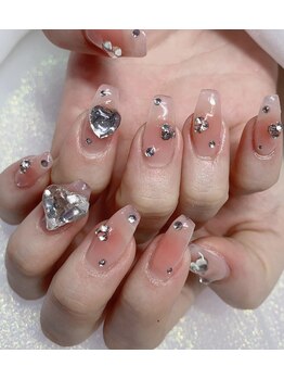 モルフォネイル(Morpho nail)/ワンホンチークネイル