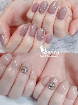 クインシー(Quincy)の写真/【完全プライベートサロン&通いやすい低価格！】仕上がりにこだわるシンプルネイル♪ブライダルにも◎