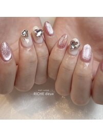 ピンクマグ×ホワイト