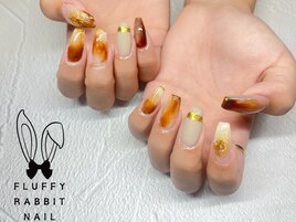 秋ネイル ニュアンスネイル