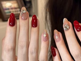 クリスマス/冬ネイル/ツイード